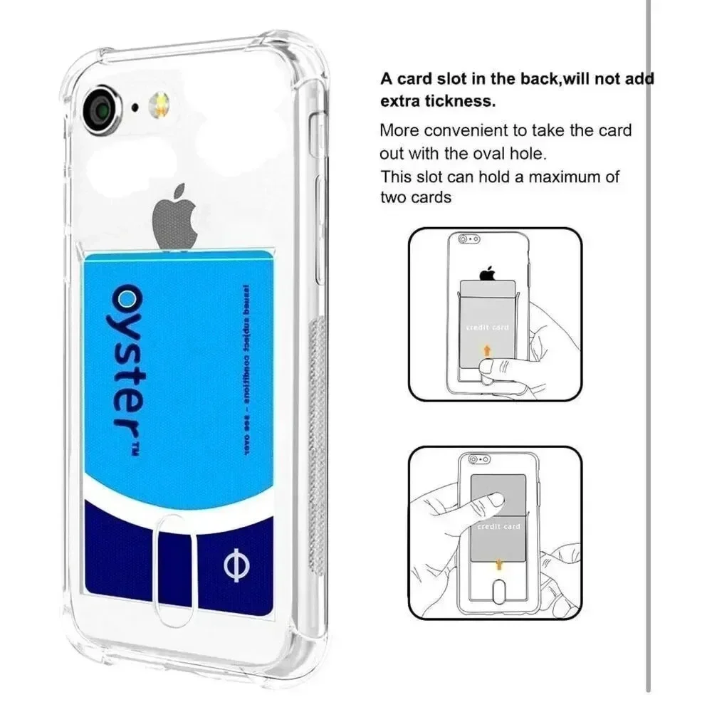 ANHONG iPhone SE2 2020 / 8 / 7 Case with‎ Card Holder & Soft Screen Protector